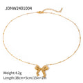 Stainless Steel Necklace in Gold-Plated with Chain Detail — material detail — jewelry finish and design detail