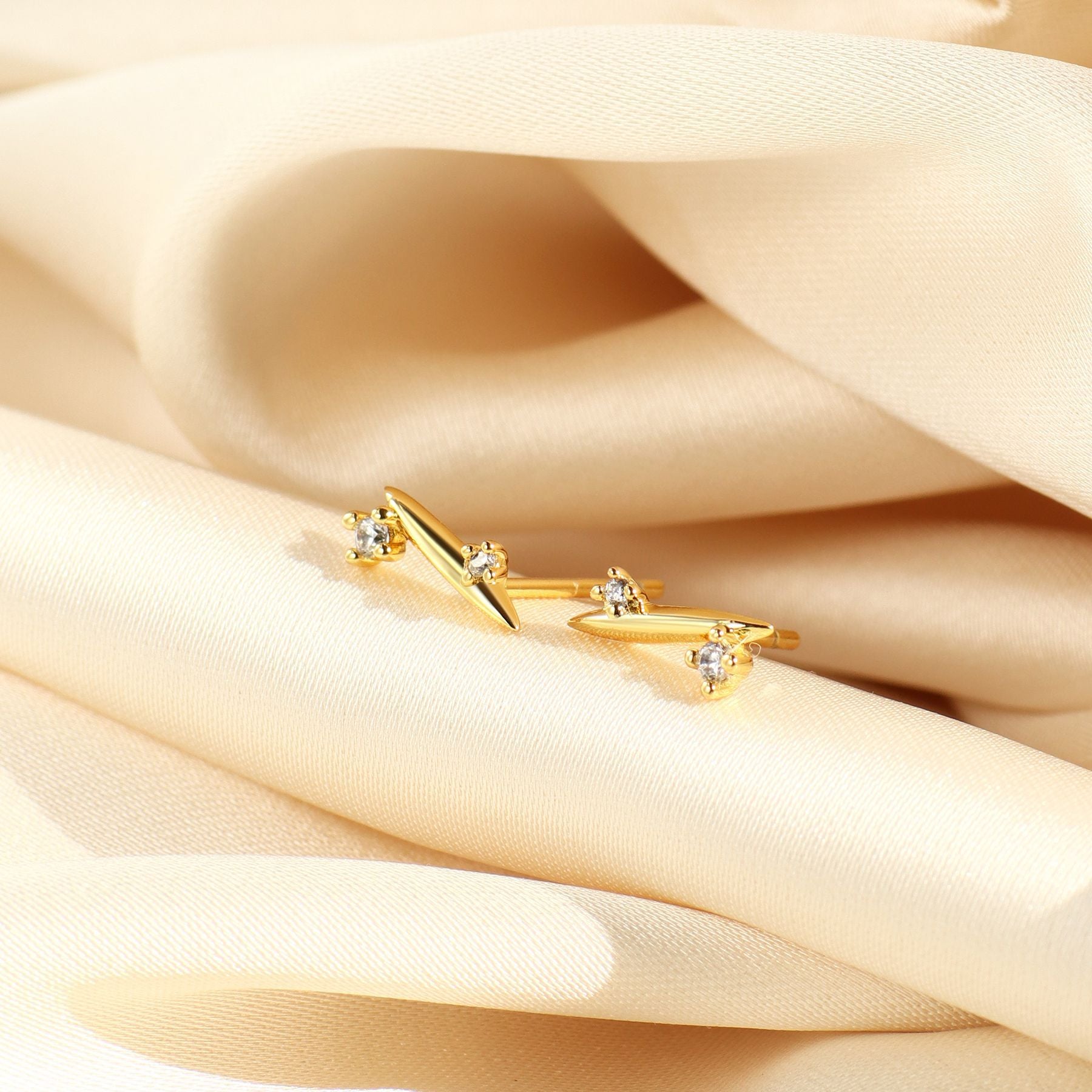 Simple Style Zircon Earrings for Women, Diamond-Studded Ear Studs, Best Friend Small Accessories for Girls