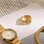 2H Stainless Steel Moon Stacking Rings