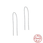 925 Sterling Silver Diamond Pentagram Tassel Ear Threads — fashion jewelry image 11