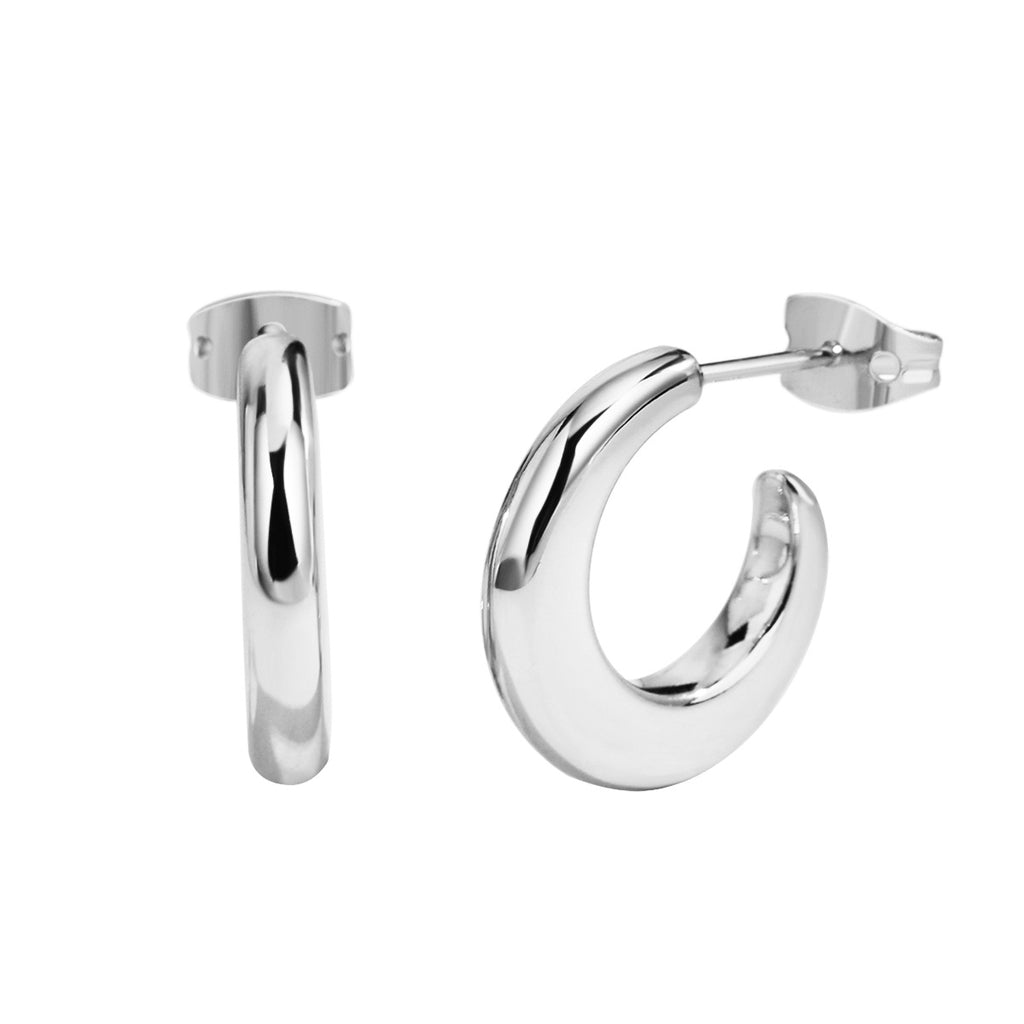 E0291 C Silver Needle Simple Hoop Fashion Stud Earrings earrings