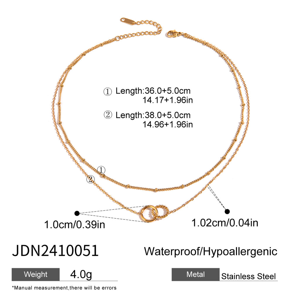 Necklace Non-Fading Jewelry gold Clavicle Chain Stainless Steel Accessories