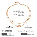 Modern Gold-Plated Stainless Steel Necklace — Thoughtful Design — alternate product view — jewelry finish and design detail