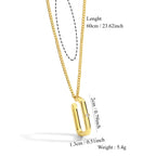 Genderless Geometric Pendant Necklace Hip Hop Sweatshirt Accessory Simple Fashion New Arrival
