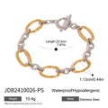 Stainless Steel Necklace in Gold-Plated with Chain Detail — alternate product view — jewelry finish and design detail