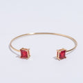 Gold-Plated Brass Geometric White CZ Bracelet for curated everyday jewelry assortments — jewelry finish and design detail