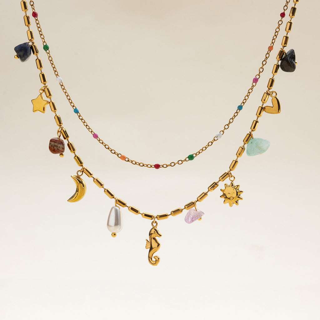 Pearl Necklace Collarbone Chain Jewelry for Women Non-Fading