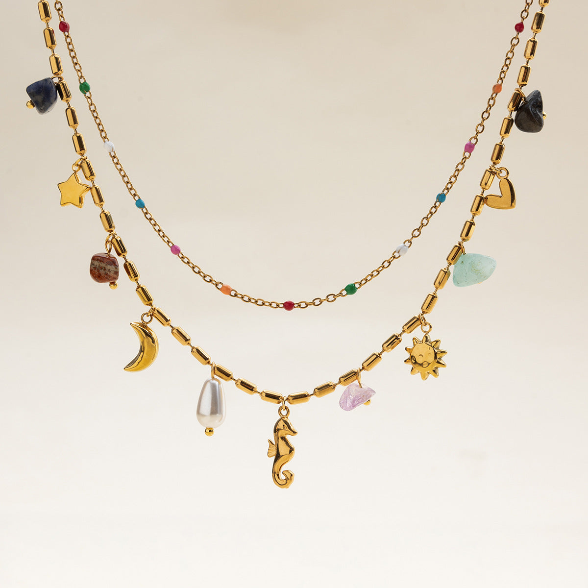 Pearl Necklace Collarbone Chain Jewelry for Women Non-Fading