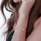 2H Stainless Steel Cross Bracelet Non-Fading Jewelry Bangle