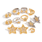Original Design Five-Pointed Star Ring Non-Fading Jewelry Stainless Steel Accessories ring