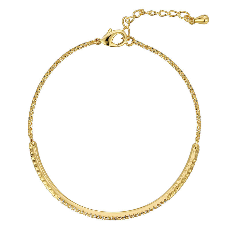 B0163 Minimalist Fashion Unisex Bracelet Arc Semi-circle Trendy Design