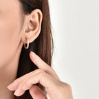 E0198 Hot Selling Circle Earrings Brass Gold-Plated Jewelry Full Diamond Zircon Texture18mm Hoop Earrings