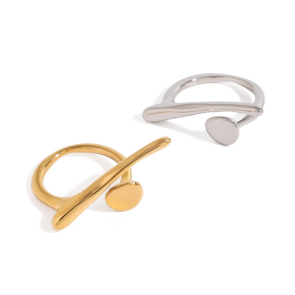 Irregular Stainless Steel Ring Exaggerated Jewelry rings