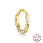 S925Sterling Silver Piercing Cartilage Jewelry Nose Ring with Diamond Ear Clip Ear Cuff Hot Trend Ear Bone Stud