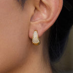 2H 18K Stainless Steel Drill Earrings Ear Buckle Non-Fading Ear Jewelry Accessories