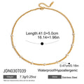 Cubic Zirconia Gold-Plated Stainless Steel Necklace — Boutique Edit — alternate product view — jewelry finish and design detail
