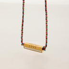 2H Cross Necklace Letter Clavicle Chain Stainless Steel Jewelry for Women