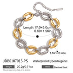 Color Block Bracelet Non-Fading Jewelry for Women Stainless Steel