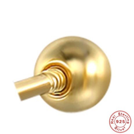 S925Pure Silver Bead Ear Plugs Body Piercing Threaded Ear Plugs Ear Stud Accessories Hot Sale Ear Jewelry Ear Plugs Accessories