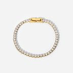 New Fashion14K Gold Inlaid Full Zircon Stainless Steel Bracelet for Women Vintage Bracelet