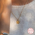 Sun and Moon S925 Sterling Silver Collarbone Necklace