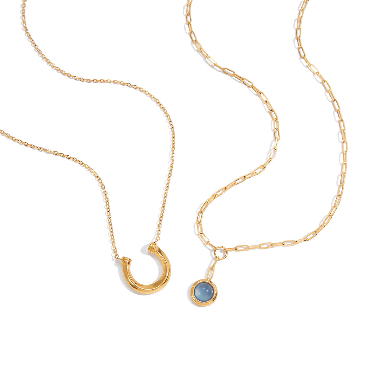 2H Original Equestrian Series Resin Necklace Collarbone Chain Non-Fading Stainless Steel Jewelry