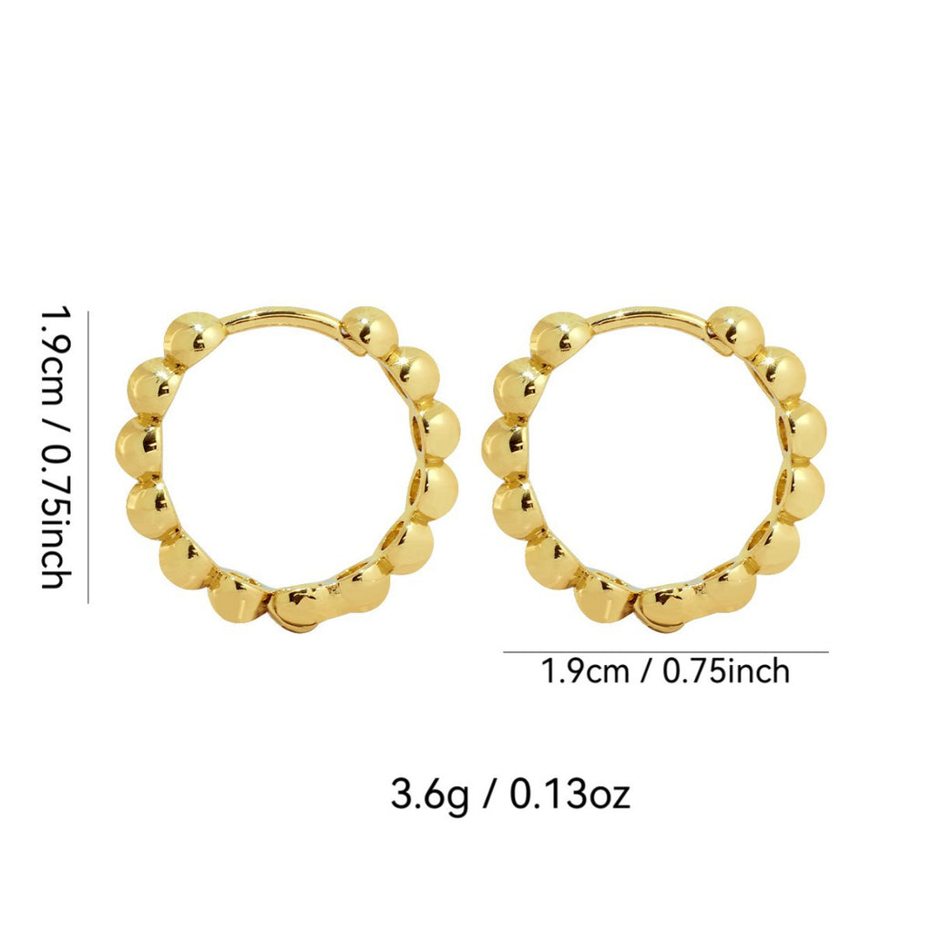 CYE0849 Hoop Earrings for Women2025New Simple Hoop Earrings Round Ear Studs