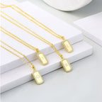 N0046 Gold-plated26Letter Square Necklace for Women, Simple Design English Choker Jewelry