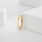 SR0053 S925Silver Simple Exquisite Plain Zircon Ring for Women Trendy