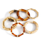 UV Gold-Plated Resin Bracelet Acrylic Bamboo Joint Bracelet Melad Autumn Winter Wristband