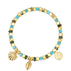 B0244 Shell Conch Beaded Vintage Bohemian Vacation Trend Bracelet