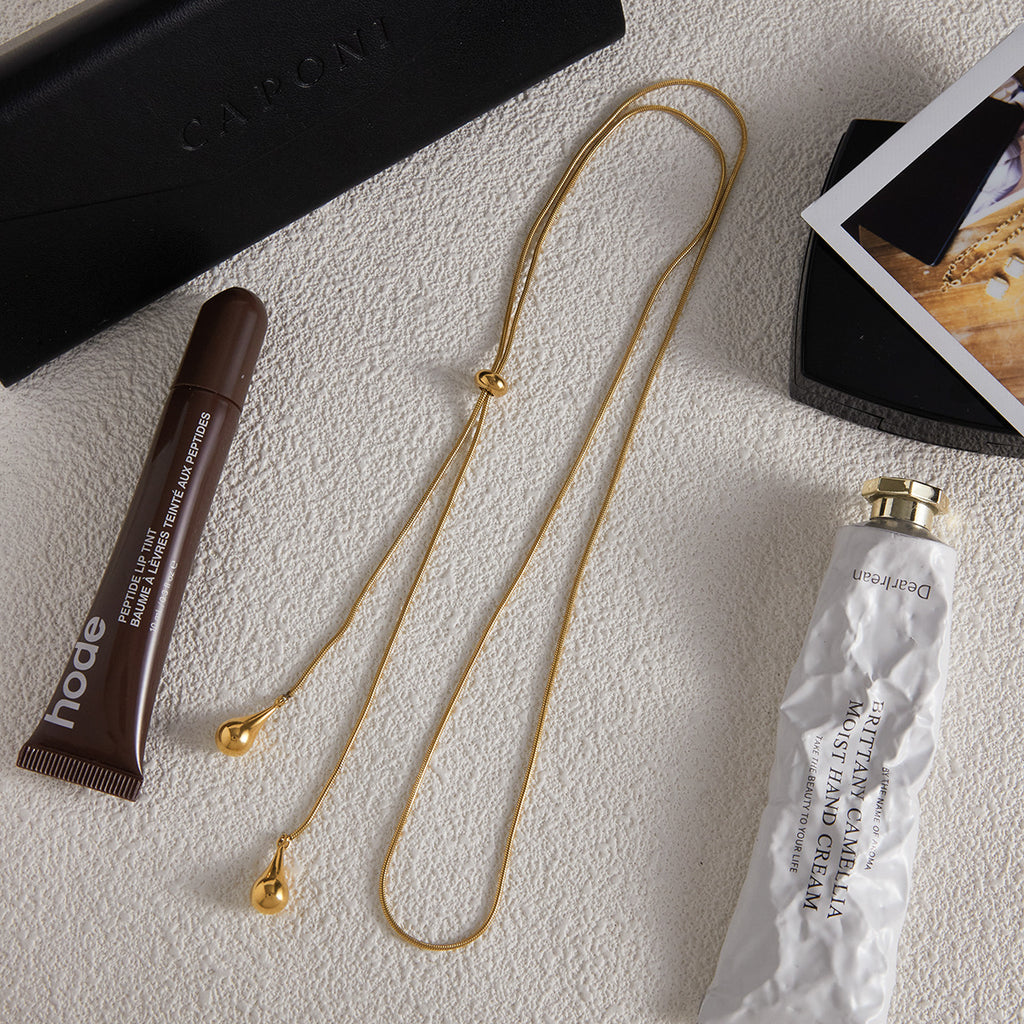 Long necklace y Non-Fading Sweater Chain Stainless Steel Jewelry