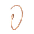 Gold-Plated Brass Snake Asymmetric Bracelet with a asymmetric design profile — jewelry finish and design detail