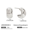 Gold-Plated Stainless Steel Earrings — Clean-Lined Style — close-up detail — jewelry finish and design detail