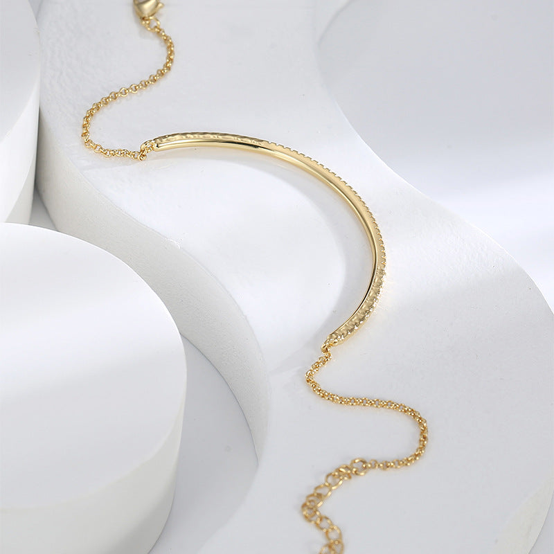 B0163 Minimalist Fashion Unisex Bracelet Arc Semi-circle Trendy Design