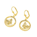 Gold-Plated Brass Butterfly Openwork CZ Earrings for private-label fashion jewelry buyers