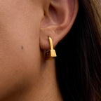 2H Stainless Steel Gold Earrings Design Sense Stud Earrings Jewelry Non-Fading