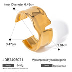 Stainless Steel Exaggerated gold Bracelet Open Bangle bracelet