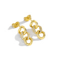 Gold-Plated Brass Minimalist Drop Earrings — Statement Style featuring minimalist and a gold-tone finish — jewelry finish and design detail