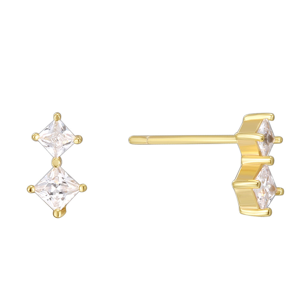 SE0253 S925Silver Meteor Inlaid Zircon Simple Earrings Star Small Earrings Jewelry