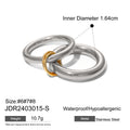 Pearl Layered Stainless Steel Stacking Gold-Plated Ring — product styling — jewelry finish and design detail