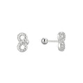Gold-Plated 925 Sterling Silver Heart Stud Earrings — alternate product view — jewelry finish and design detail