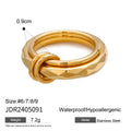 Tassel 18K Gold-Plated Stainless Steel Ring — material detail — jewelry finish and design detail