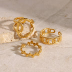 2H Ring Non-Fading Jewelry for Women Design Stainless Steel Ring Accessories rings