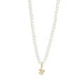 Pearl Evil Eye Moon 925 Sterling Silver Necklace — craftsmanship detail — jewelry finish and design detail