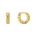 Gold-Plated Brass Sculptural Asymmetric Earrings — Refined Profile with gold-tone brass construction