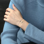 Simple Rock Sugar Cubic Zirconia Bracelet Geometric Square Inlaid Diamond Gold-Plated Thin New Product