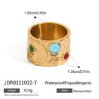 Ring Vintage Stainless Steel Jewelry for Women Non-Fading ring