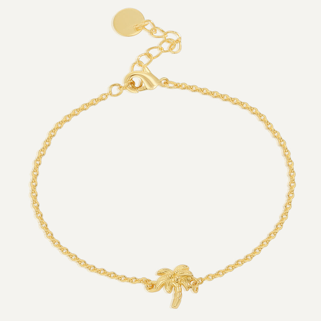 CYB0358 S925Copper plating14k Golden Beach Coconut Tree Bracelet Fashion Jewelry