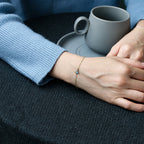 B0024 Blue Zircon Flower Gold-Plated Bracelet Simple Jewelry